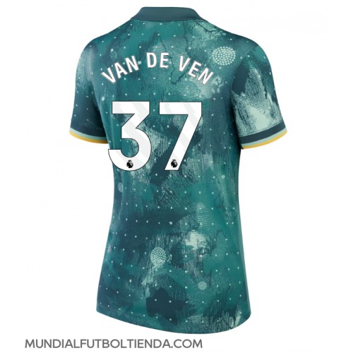 Camiseta Tottenham Hotspur Micky van de Ven #37 Tercera Equipación Replica 2024-25 para mujer mangas cortas